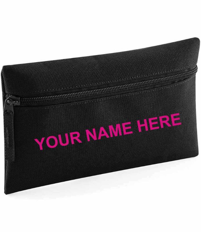 Pencil case with name print.